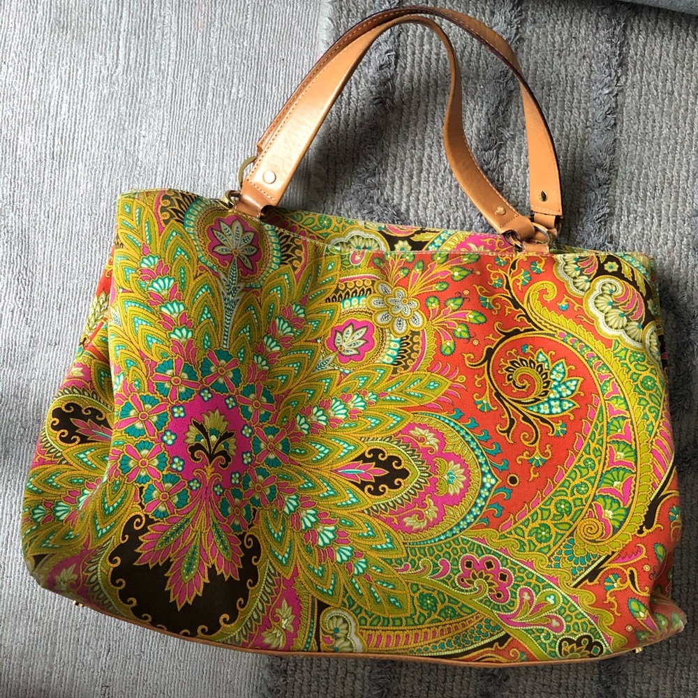 limited edition Kate spade bag leather and canvas